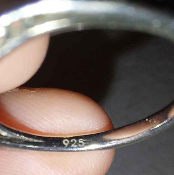 White Fire Egyptian Opal With Pink topaz 925 Sterling Silver - Picture 5 of 9